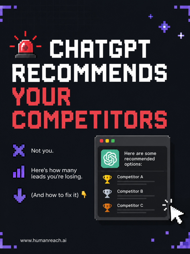Stories 1 ChatGPT Recommends Your Competitors. Here’s What That Costs You.
